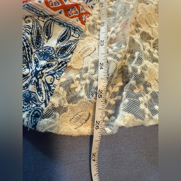 Umgee Blue and Orange Patterned Tunic - Picture 4 of 6